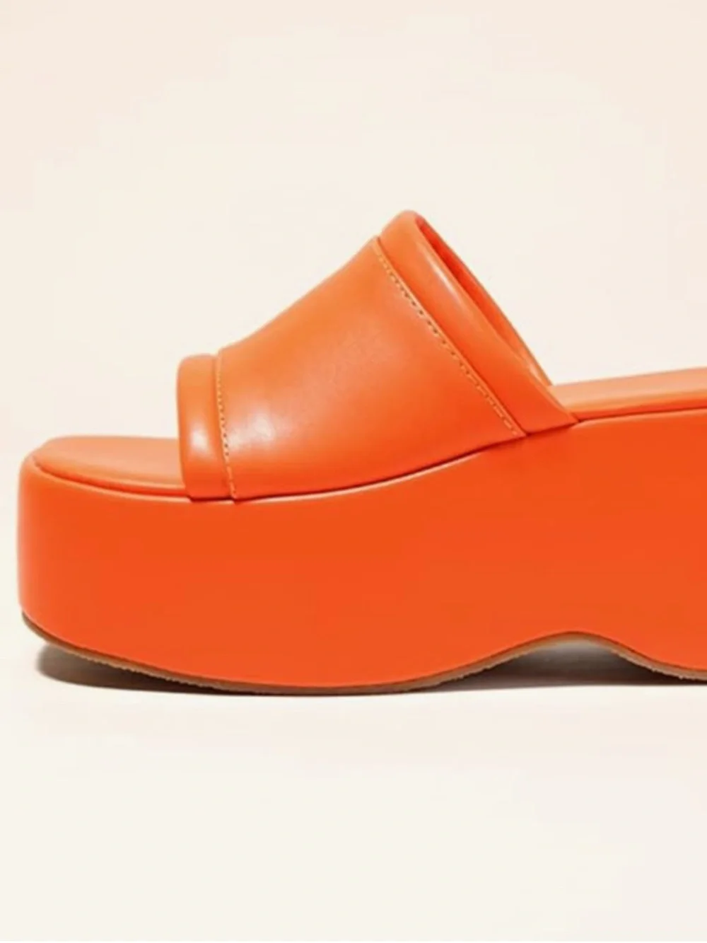 Women's Size 7 Orange Platform Mule Sandal | Lizzie McGuire Shoe |  BRAND NEW